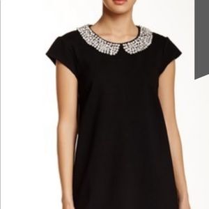 New designer beaded collar cocktail dress (XL).
